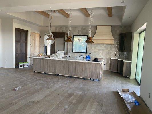 Custom kitchen island.