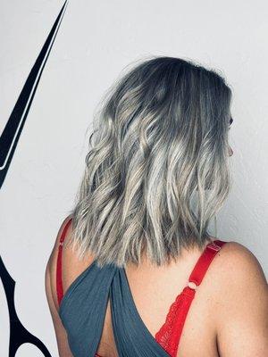 Grey toned blonde