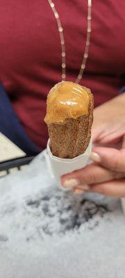 Churro with dulce de leche