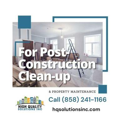 Post Construction Clean up