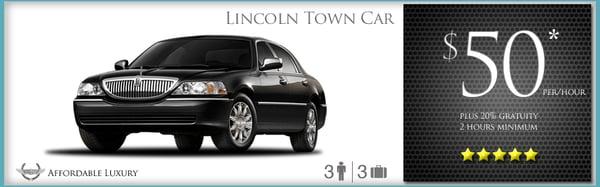 Lincoln Town Car-Hourly. Take her out for a night.