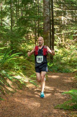 On my way to an 4th place overall finish at the Middle Fork Ultra, North Bend, WA