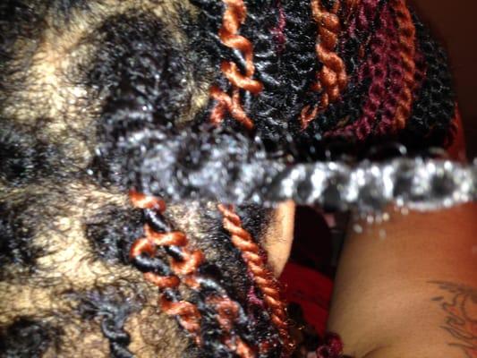 scalp slippage and extreme poofing of natural hair from failure to properly integrate into twist