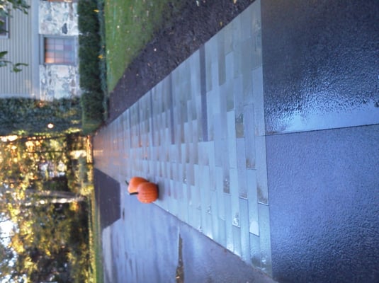 Bluestone walkway mixed with black Cambrian granite