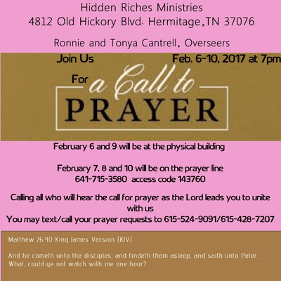 5 days of prayer 2017