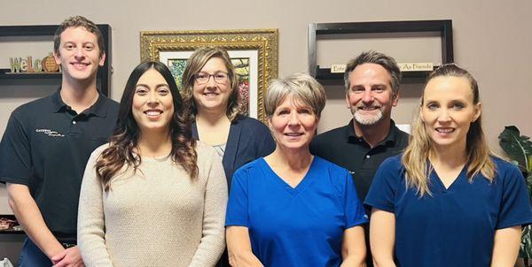 Dr Jacob, Kelsey & Lisa(front desk), Shelly(therapist), Dr Dan, Danielle(therapist)