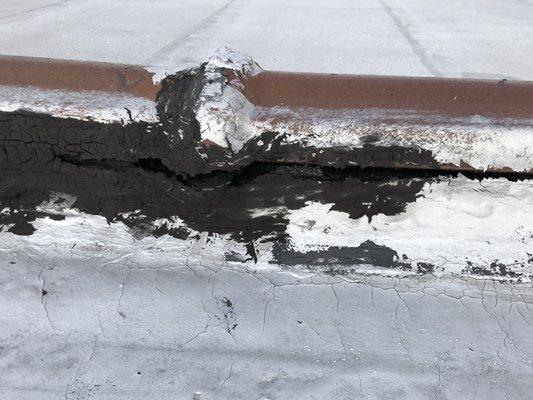 Cracks like these are why it's important your inspector walks the roof.