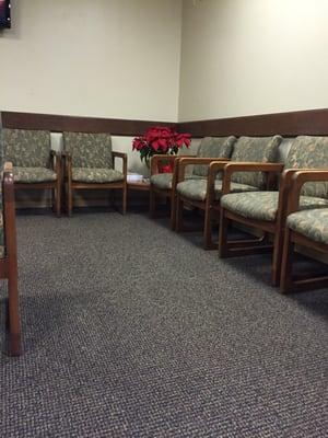 Empty waiting room today!