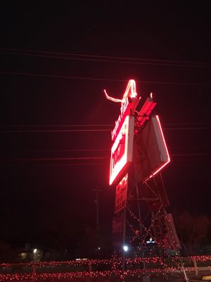 Lit up in the Texas sky