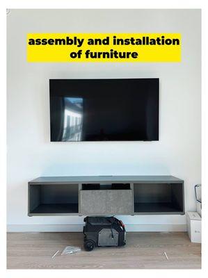 Furniture assembly, TV installation