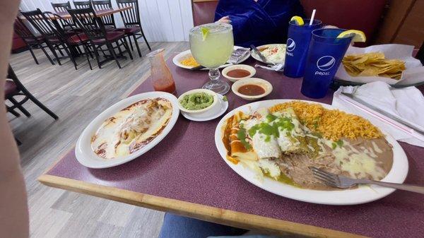 Burrito special & Chili Relleno. And the margaritas are yummy!!!