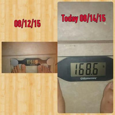 I started at 176 a month ago and I have gained muscle i didn't know existed. Yeah I love results!