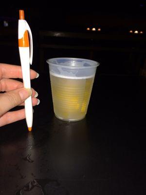 Draft beer served in a tiny plastic cup for $2.50-about 2 sips. Bottle beer $1 each early in the night. Huntsville is strange!