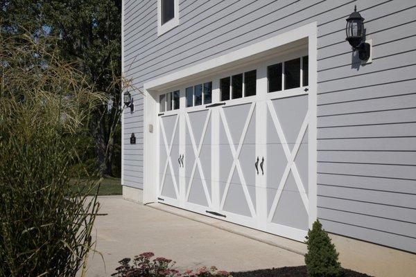 Made in America ultra modern carriage door.