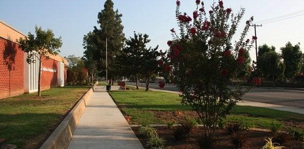 Front of school looking south down Lone Hill Avenue.