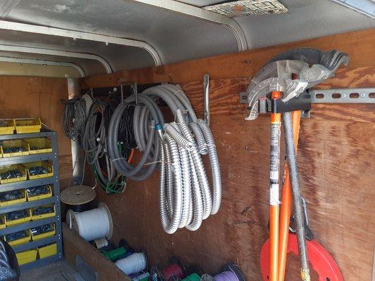 Organizing a work trailer