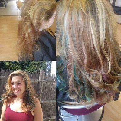 These peekaboo colors from #pulpriot were just beautiful on Elaine!