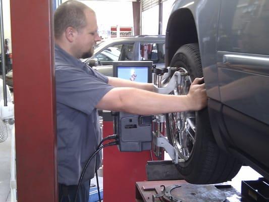 Car needs alignment we can do it.