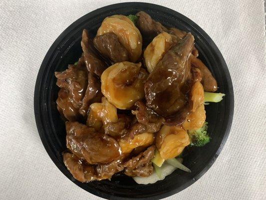 Shrimp & Beef with Teriyaki Style