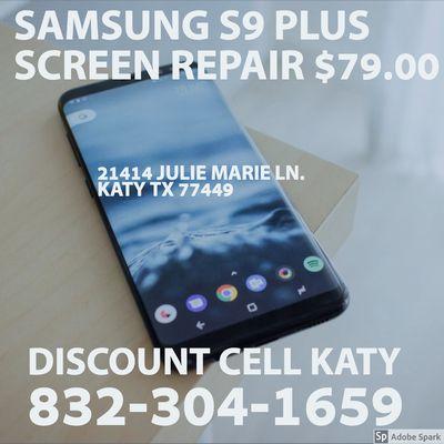 SAMSUNG GALAXY S9 PLUS GLASS SCREEN REPAIR $79.00