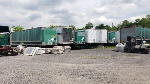 Trucks Full of New Low Cost Housing Materials