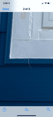 Caulk all over my new siding, which I asked them to be careful with!