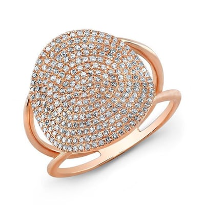 Rose Gold Disc Ring.