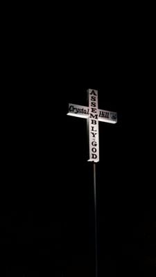 Our "World Famous" Cross at night - A Beacon Of Hope In The Night!