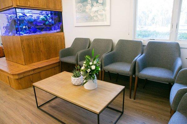 Pediatric waiting area with our fish tank