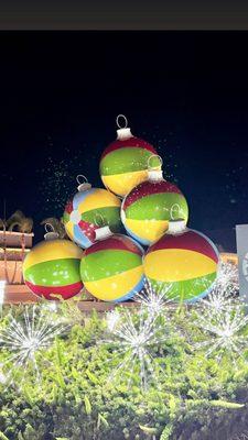 Beach ball ornaments at Dana Point Harbor