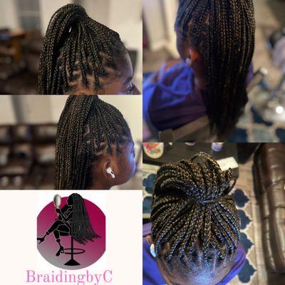 Knotless braids small medium