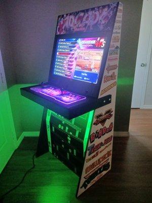 Retro style arcade cabinet with 32" Roku TV screen