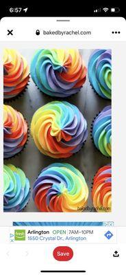 What we asked for: rainbow frosting.