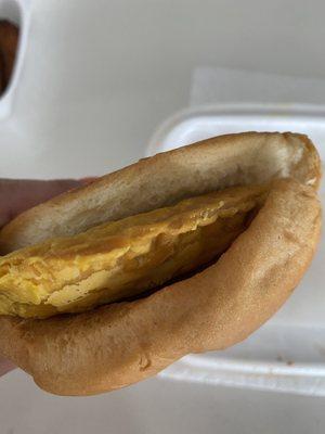 Beef patty and coco bread