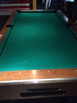 Pool tables.