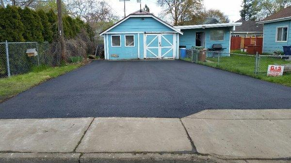 New construction asphalt paved 2 inches of compacted hot mix asphalt #2