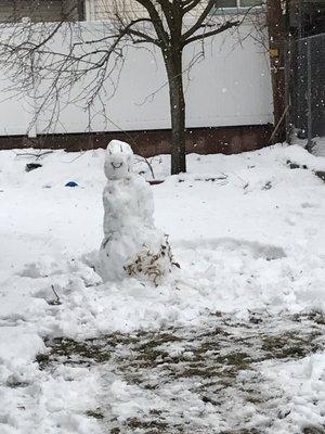 They even built a snowman, which my kids loved!