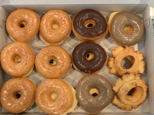 A dozen donuts $15. Cash only.