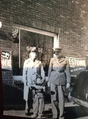 Tompkins Garage, 4 generations of a family run business in operation since 1932. Doug Tompkins on left was the father of current owner Jim T