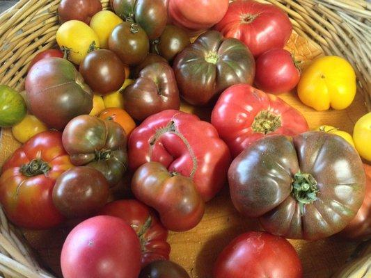 Organic heirloom tomatoes