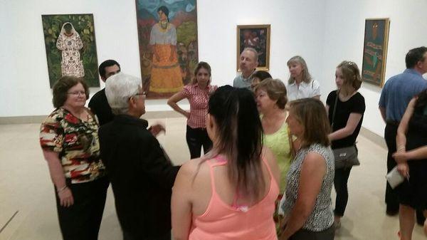 Students' visit to the Dallas Museum of Arts with a guide in Spanish for the Mexican artists' gallery.