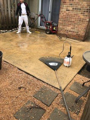 Pressure washing