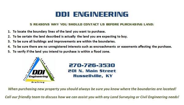 Contact DDI Engineering for your Land Surveying needs!