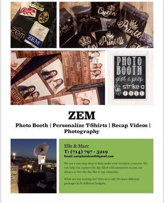 Zem Company Photobooth Custom Shirts Photography