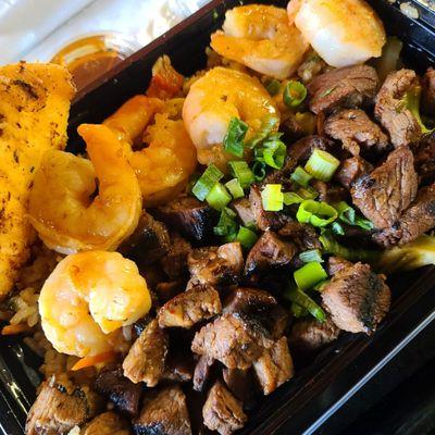 Steak and shrimp hibachi