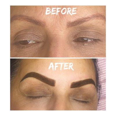 Color correction and Ombre brow.