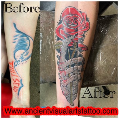 Cover up tattoo done by josh