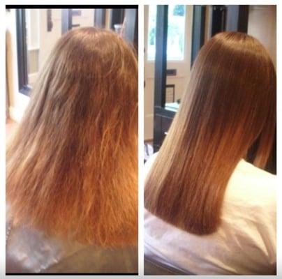 Keratin smoothing systems