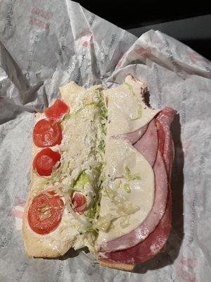 Italian night sub made poorly