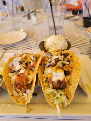 Swordfish Tacos with Homemade Potato Salad and Anchovie Butter